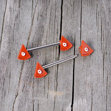 Load image into Gallery viewer, 14G 5/8 Pumpkin Pie Thanksgiving Holiday Barbell Nipple Ring Set
