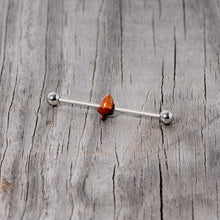 Load image into Gallery viewer, 14G Brown Fall Autumn Acorn Industrial Barbell 38mm
