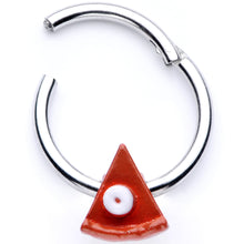 Load image into Gallery viewer, 16G 3/8 Pumpkin Pie Thanksgiving Holiday Hinged Segment Ring
