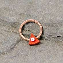 将图片加载到图库查看器，16G 3/8 Rose Gold Tone Pumpkin Pie Holiday Hinged Segment Ring
