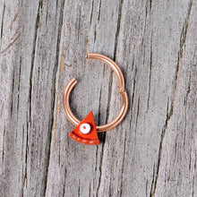将图片加载到图库查看器，16G 3/8 Rose Gold Tone Pumpkin Pie Holiday Hinged Segment Ring
