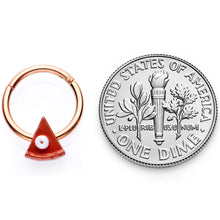 将图片加载到图库查看器，16G 3/8 Rose Gold Tone Pumpkin Pie Holiday Hinged Segment Ring

