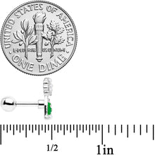 Load image into Gallery viewer, 16G 1/4 Clear Gem Champagne Cartilage Tragus
