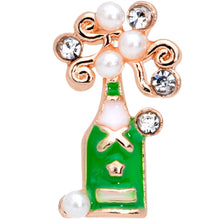 Load image into Gallery viewer, 16G 1/4 Clear Gem Rose Gold Tone Champagne Cartilage Tragus
