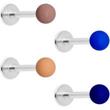 将图片加载到图库查看器，16G 5/16 Blue Brown Matte Labret Monroe Tragus Set of 4
