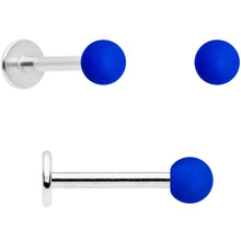 将图片加载到图库查看器，16G 5/16 Blue Brown Matte Labret Monroe Tragus Set of 4
