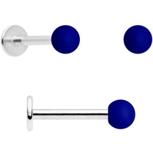 将图片加载到图库查看器，16G 5/16 Blue Brown Matte Labret Monroe Tragus Set of 4
