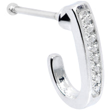 Load image into Gallery viewer, 20G 3/8 Steel Dainty Dots Faux Hoop Nose Bone
