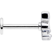 将图片加载到图库查看器，16G 5/16 Clear CZ Gem Elegant Cat Labret Monroe Tragus
