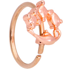 Load image into Gallery viewer, 20G 5/16 Rose Gold Tone Magic Genie Lamp Nose Hoop
