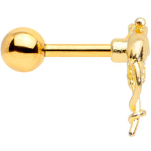 Load image into Gallery viewer, 16G 1/4 Gold Tone Wheat Mouse Cartilage Tragus Earring

