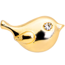 Load image into Gallery viewer, 16G 5/16 Clear CZ Gem Gold Tone Little Bird Labret Monroe Tragus
