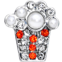 Load image into Gallery viewer, 16G 1/4 Clear Red Gem Movie Night Popcorn Cartilage Tragus
