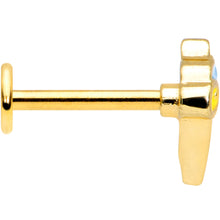 Load image into Gallery viewer, 16G 5/16 Gold Tone Pink Blue Ice Cream Cone Labret Monroe Tragus
