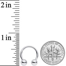 Load image into Gallery viewer, 14G 7/16 Classic Steel Horseshoe Circular Barbell
