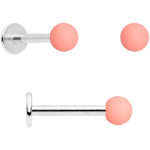 将图片加载到图库查看器，16G 5/16 Peach Brown White Matte Labret Monroe Tragus Set of 4
