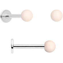 将图片加载到图库查看器，16G 5/16 Peach Brown White Matte Labret Monroe Tragus Set of 4
