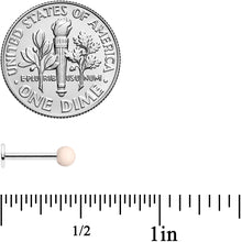 将图片加载到图库查看器，16G 5/16 Peach Brown White Matte Labret Monroe Tragus Set of 4

