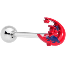 将图片加载到图库查看器，Red Blue Witch Moon Halloween Barbell Tongue Ring
