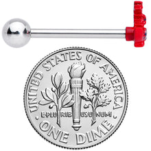 将图片加载到图库查看器，Red Blue Witch Moon Halloween Barbell Tongue Ring
