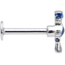 Load image into Gallery viewer, 16G 5/16 Blue Spooky Halloween Witch Labret Monroe Tragus
