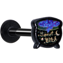 将图片加载到图库查看器，16G 5/16 Black Sweet Witch Cauldron Halloween Labret Monroe Tragus
