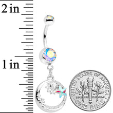 将图片加载到图库查看器，Aurora Gem Sun Moon Star Dangle Belly Ring
