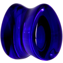 将图片加载到图库查看器，Solid Blue Glass Teardrop Plug Set
