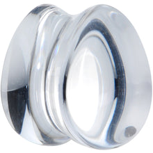 将图片加载到图库查看器，Solid Clear Glass Teardrop Plug Set

