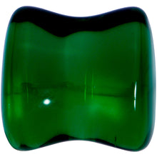 将图片加载到图库查看器，Solid Green Glass Teardrop Plug Set
