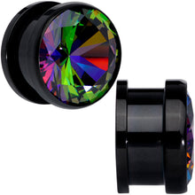 将图片加载到图库查看器，Vitrail CZ Gem Black Screw Fit Plug Set
