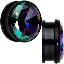 将图片加载到图库查看器，Vitrail CZ Gem Black Screw Fit Plug Set
