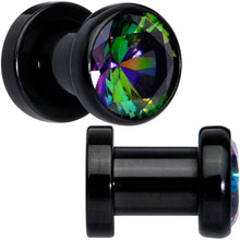 将图片加载到图库查看器，Vitrail CZ Gem Black Screw Fit Plug Set
