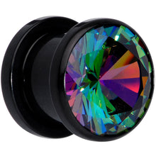 将图片加载到图库查看器，Vitrail CZ Gem Black Screw Fit Plug Set
