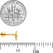 Load image into Gallery viewer, 16G 1/4 Clear Gem Gold Tone Christmas Cartilage Earring Set of 3
