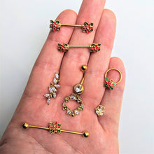 将图片加载到图库查看器，16G 5/16 Clear CZ Gem Gold Tone Fancy Heart Labret Monroe Tragus
