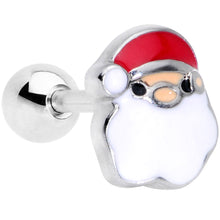 将图片加载到图库查看器，16G 1/4 Red White Santa Claus Christmas Cartilage Tragus Earring
