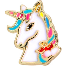 Load image into Gallery viewer, 16G 5/16 Gold Tone Rainbow Unicorn Labret Monroe Tragus
