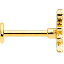 Load image into Gallery viewer, 16G 5/16 Gold Tone Rainbow Unicorn Labret Monroe Tragus
