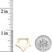 Load image into Gallery viewer, 16G 5/16 Gold Tone Dramatically Structured Septum Clicker
