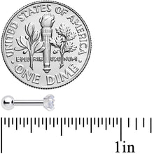 Load image into Gallery viewer, 16G 1/4 Clear CZ Gem G23 Titanium 3mm Cartilage Tragus Earring
