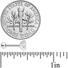 Load image into Gallery viewer, 16G 1/4 Clear CZ Gem G23 Titanium 4mm Cartilage Tragus Earring
