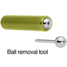 Load image into Gallery viewer, 5mm to 6mm Green Aluminum Body Piercing Ball Removal Tool
