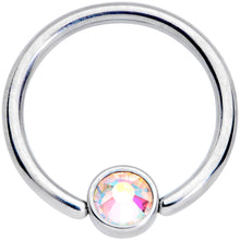 将图片加载到图库查看器，16G 3/8 Aurora Gem 4mm Disc BCR Ball Closure Ring
