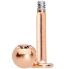 将图片加载到图库查看器，14G 5/16 Rose Gold Tone Simple Labret Monroe Tragus
