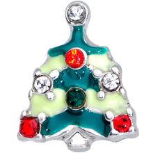 Load image into Gallery viewer, 16G 1/4 Red Gem Christmas Tree Cartilage Tragus Earring
