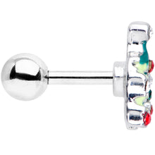 Load image into Gallery viewer, 16G 1/4 Red Gem Christmas Tree Cartilage Tragus Earring
