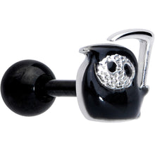 Load image into Gallery viewer, 16G 1/4 Black Grim Reaper Halloween Cartilage Tragus
