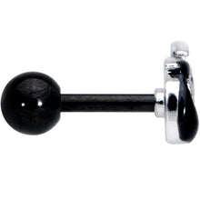 Load image into Gallery viewer, 16G 1/4 Black Grim Reaper Halloween Cartilage Tragus
