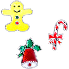 Load image into Gallery viewer, 16G 1/4 Candy Gingerbread Christmas Cartilage Tragus Set of 3
